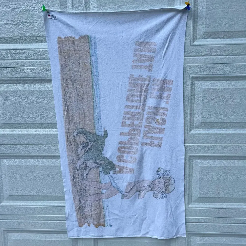 Coppertone Baby Sunscreen Vintage Beach Towel R.A. Briggs USA Made Advertisement